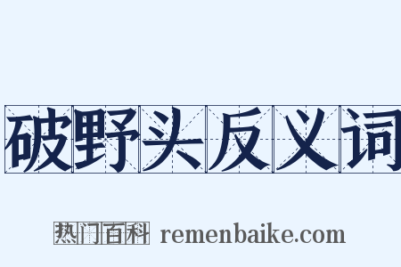 破野头反义词是什么意思的图片